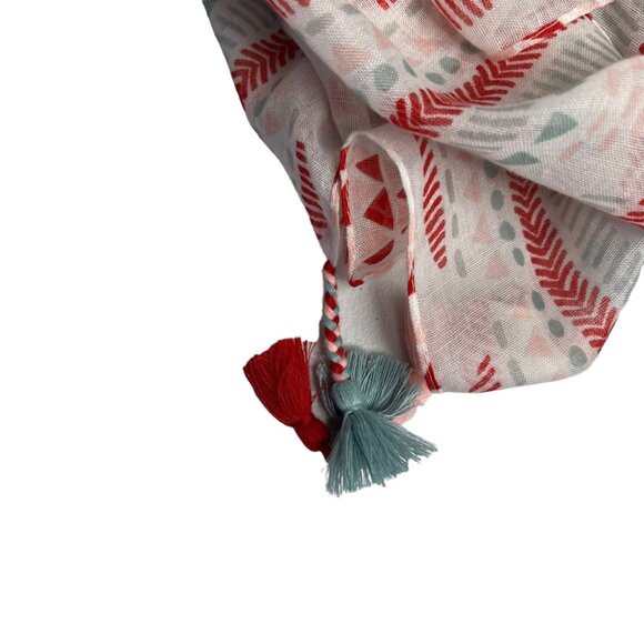 Hallmark Sweet On You Scarf White Red Hearts New - Picture 2 of 8